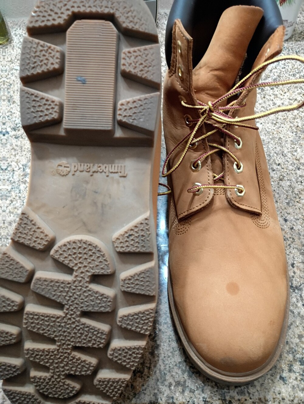 MEN'S TIMBERLAND WATERPROOF 6 INCH WHEAT COLOR BOOTS SIZE 14 - Picture 11 of 13